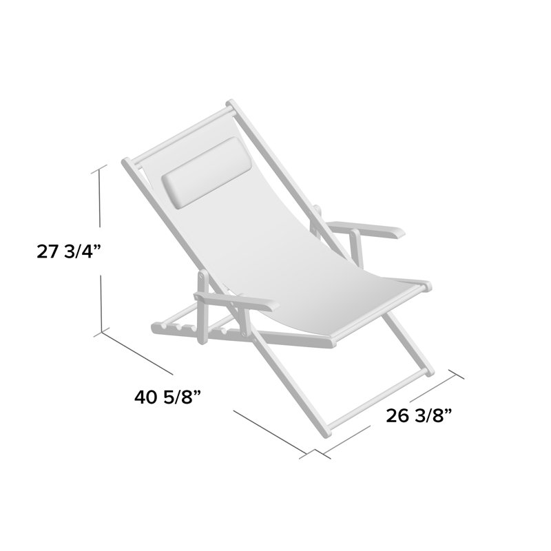 Dovecove Festus Reclining Beach Chair & Reviews Wayfair